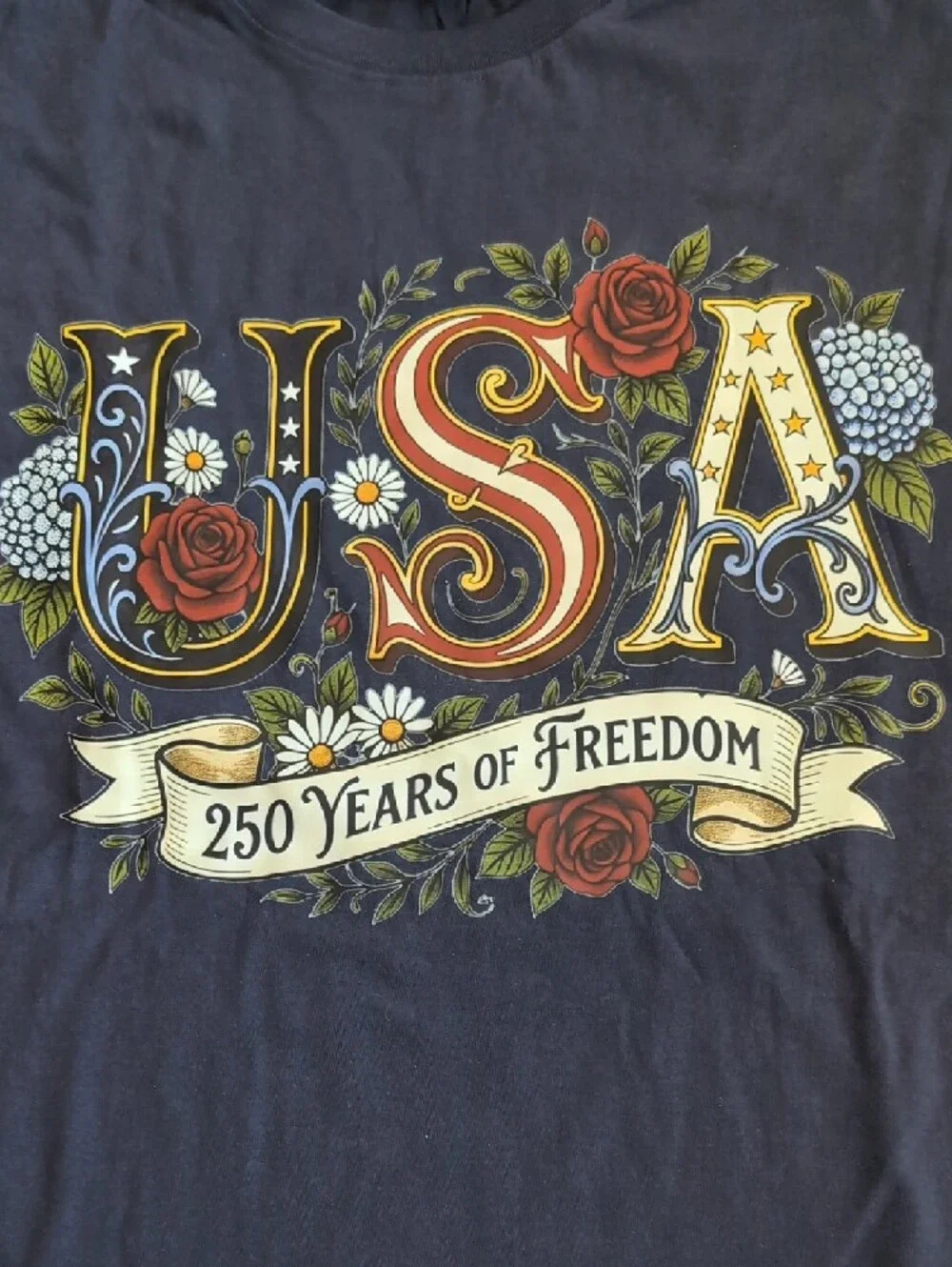 USA 250 Years of Freedom Graphic Tee - Navy - Picture 5 of 5